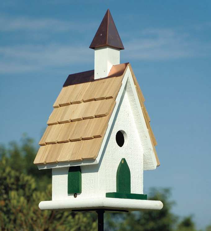 Country Wildwood Church Bird House